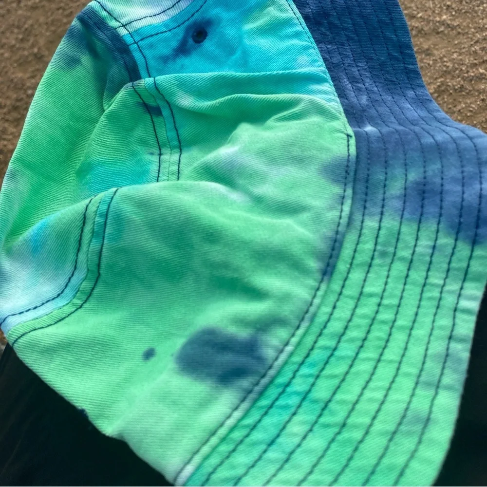 GoJet Airline Tie-Dye Bucket Hat in Teal and Aqua